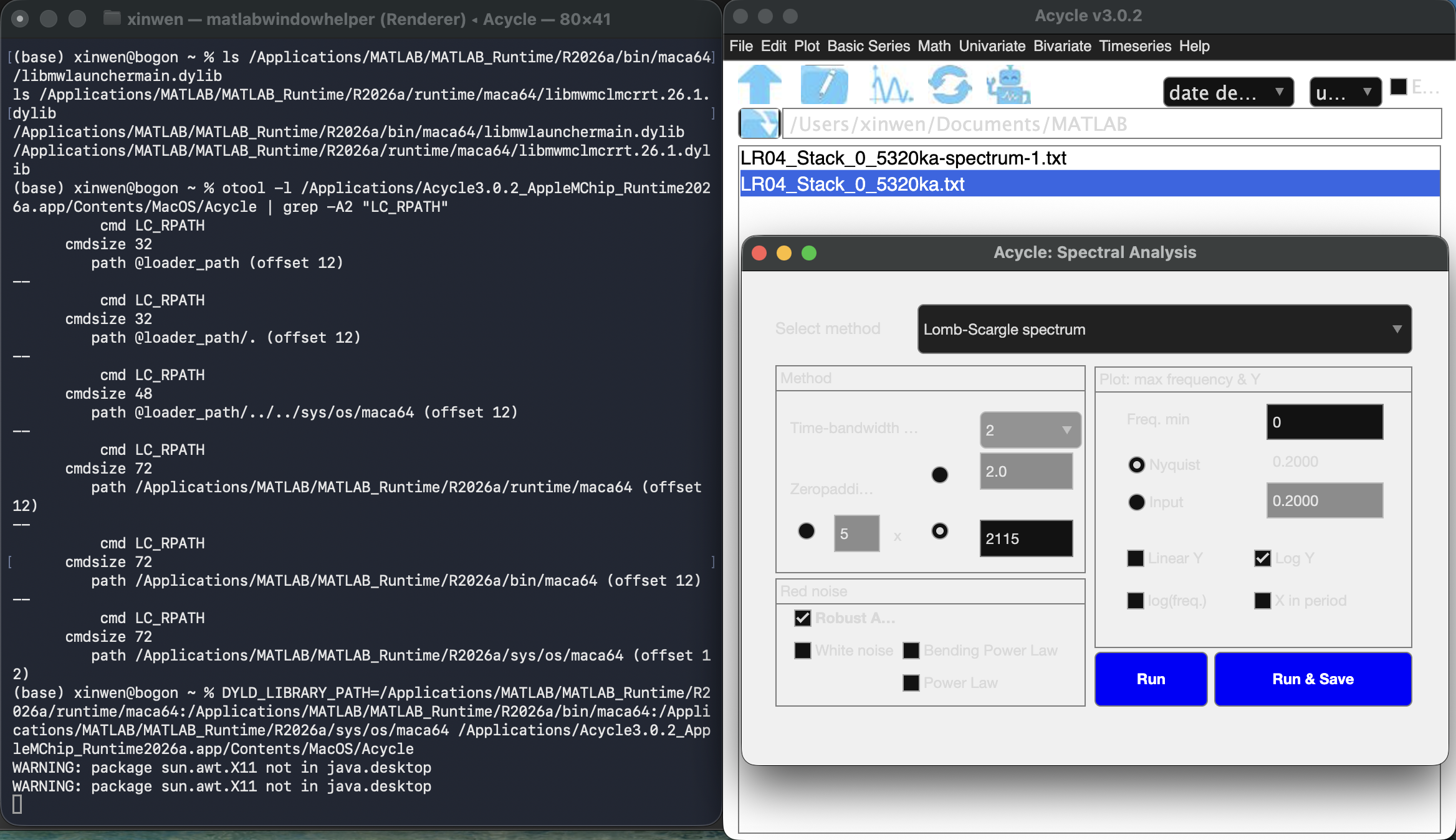 Acycle running after manually specifying the MATLAB Runtime library paths